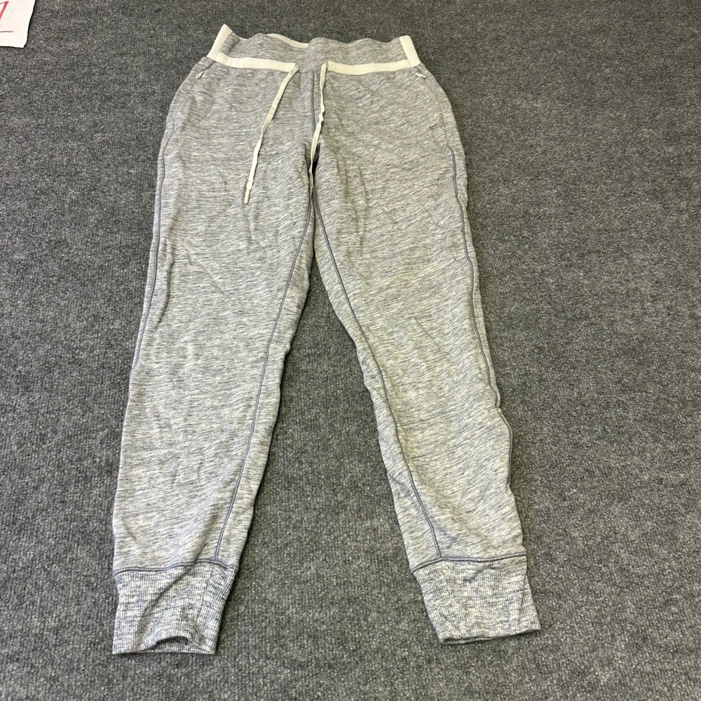 Lululemon Joggers Womens Size 6 Grey Space Dye Cotton Drawstring Athletic Pants
